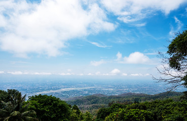 top view beautiful city of chiang mai thailand