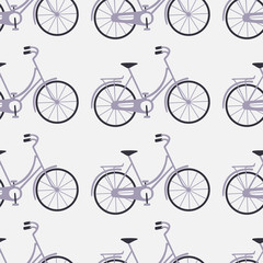 Vintage bicycles pattern. Seamless repeat. Great for home decor, wrapping, scrapbooking, wallpaper, gift, kids, apparel. 
