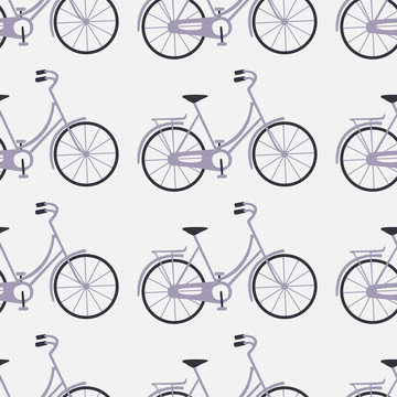 Vintage bicycles pattern. Seamless repeat. Great for home decor, wrapping, scrapbooking, wallpaper, gift, kids, apparel. 