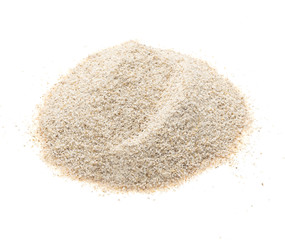 whole wheat barley flour isolated on white background