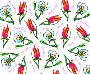 flower pattern happy mother's day