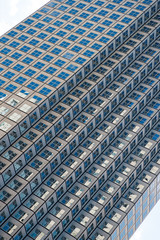 Future unfolds here. Concrete construction with glass windows. House construction. Building construction. Architecture and construction design. Architectural engineering. Public housing