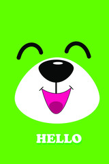 vector illustration of an abstract face