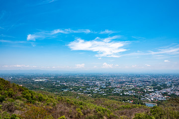 view of the city from the hill