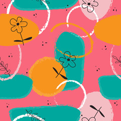 Abstract floral surface pattern seamless background vector illustration for  wallpaper,gift wrapping,packaging,brochure cover template design
