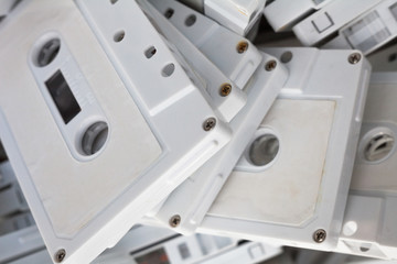 White cassette tapes