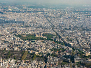 Fototapeta premium vue aérienne du centre de Paris