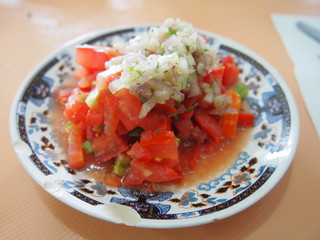 Moroccan salad, a traditional Moroccan dish, Place de Jama el Fna, Marrakech, Morocco