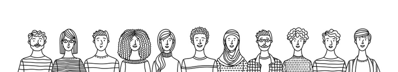 Obraz premium Group portrait of diverse people