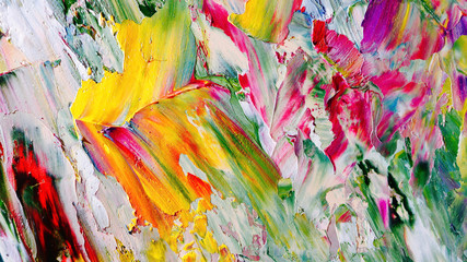 Colorful abstract background wallpaper. Modern motif visual art.  Mixtures of oil paint. Trendy...