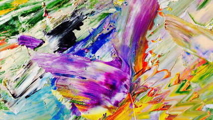 Colorful abstract background wallpaper. Modern motif visual art.  Mixtures of oil paint. Trendy...