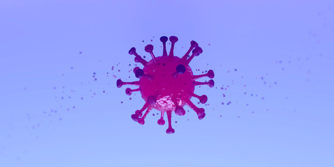 Covid-19 Virus Coronavirus Pandemias Illustración 3D