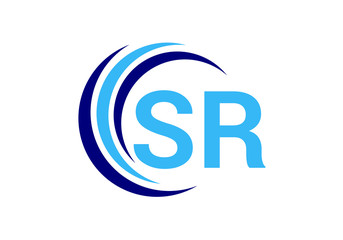 Initial Monogram Letter SR Logo Design Vector Template. Graphic Alphabet Symbol for Corporate Business Identity