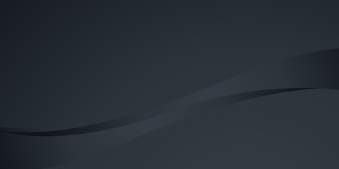 Modern black background with curve wave