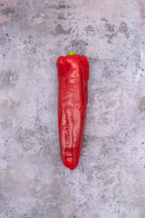 Red Sweet Pointed Pepper Photo with Dark Background