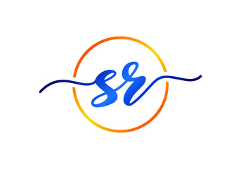 Initial Monogram Letter SR Logo Design Vector Template. Graphic Alphabet Symbol for Corporate Business Identity