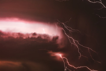 storm and lightnings