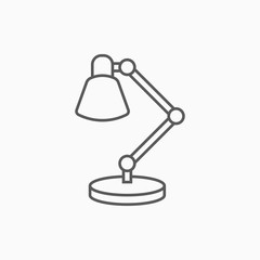 desk lamp icon, table lamp vector