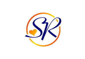 Initial Monogram Letter SR Logo Design Vector Template. Graphic Alphabet Symbol for Corporate Business Identity