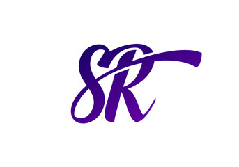 Initial Monogram Letter SR Logo Design Vector Template. Graphic Alphabet Symbol for Corporate Business Identity