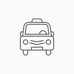 taxi icon, cab vector, car illustration