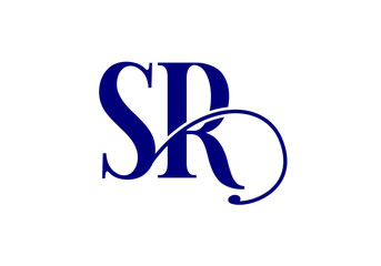 Initial Monogram Letter SR Logo Design Vector Template. Graphic Alphabet Symbol for Corporate Business Identity