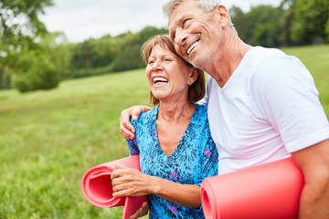 Happy seniors couple as vital retirees