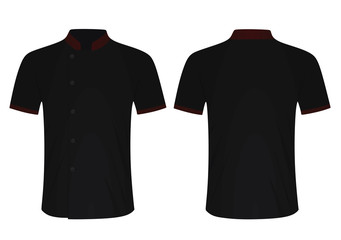 Black chef uniform. vector illustration