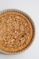 Caramelkuchen mit Erdnüssen.