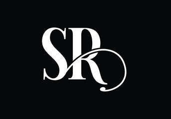 Initial Monogram Letter SR Logo Design Vector Template. Graphic Alphabet Symbol for Corporate Business Identity