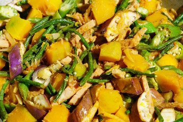 Closeup of Filipino dish Pinakbet