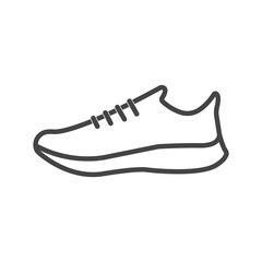 Vector icon sports shoes sneakers on white isolated background.