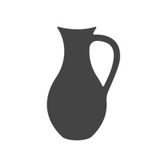 Jug vector icon on white isolated background.