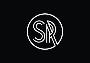 Initial Monogram Letter SR Logo Design Vector Template. Graphic Alphabet Symbol for Corporate Business Identity