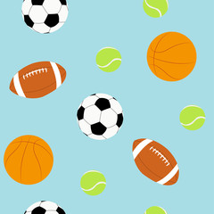 Vector Sports Seamless Pattern Background Illustration 