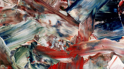 Colorful abstract background wallpaper. Modern motif visual art.  Mixtures of oil paint. Trendy...