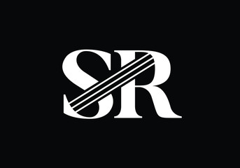 Initial Monogram Letter SR Logo Design Vector Template. Graphic Alphabet Symbol for Corporate Business Identity