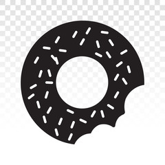 Donuts / doughnut with chocolate sprinkles on a transparent background