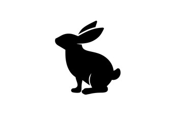 Rabbit logo isolated on white background. Rabbit icon in trendy design style