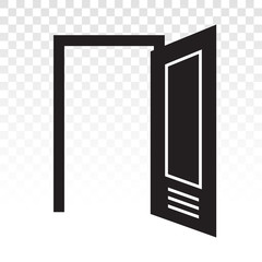 open door / main entrance flat icon on a transparent background