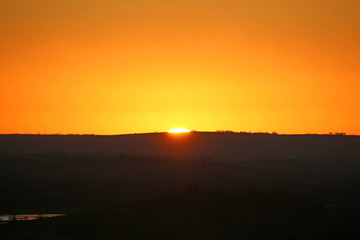 Fototapeta premium Winter Sunset in rural England