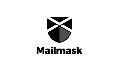 mail mask logo design concept
