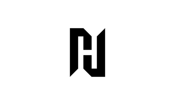 initial R J H logo design concept