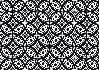 Indonesian batik motifs with very distinctive plant patterns,Vector