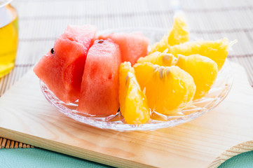 スイカと夏ミカン