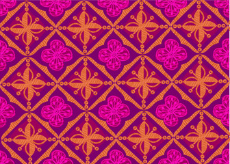 Indonesian batik motifs with very distinctive plant patterns,Vector