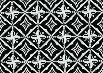 Indonesian batik motifs with very distinctive plant patterns,Vector