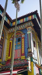 colorful chinese temple in singapore