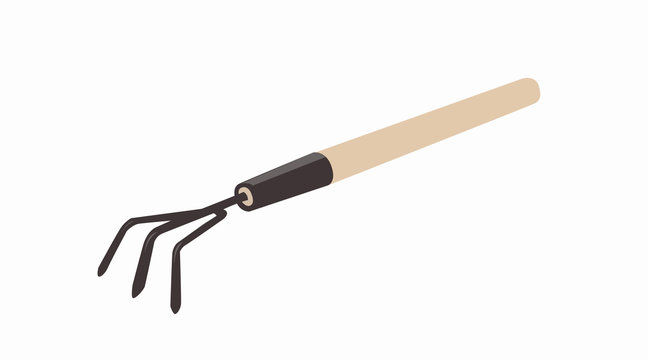 Vector Isolated Illustration of a Gardening Hoe