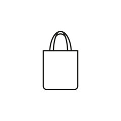 Reusable shopping tote bag icon. Vector. Line style.	 - obrazy, fototapety, plakaty
